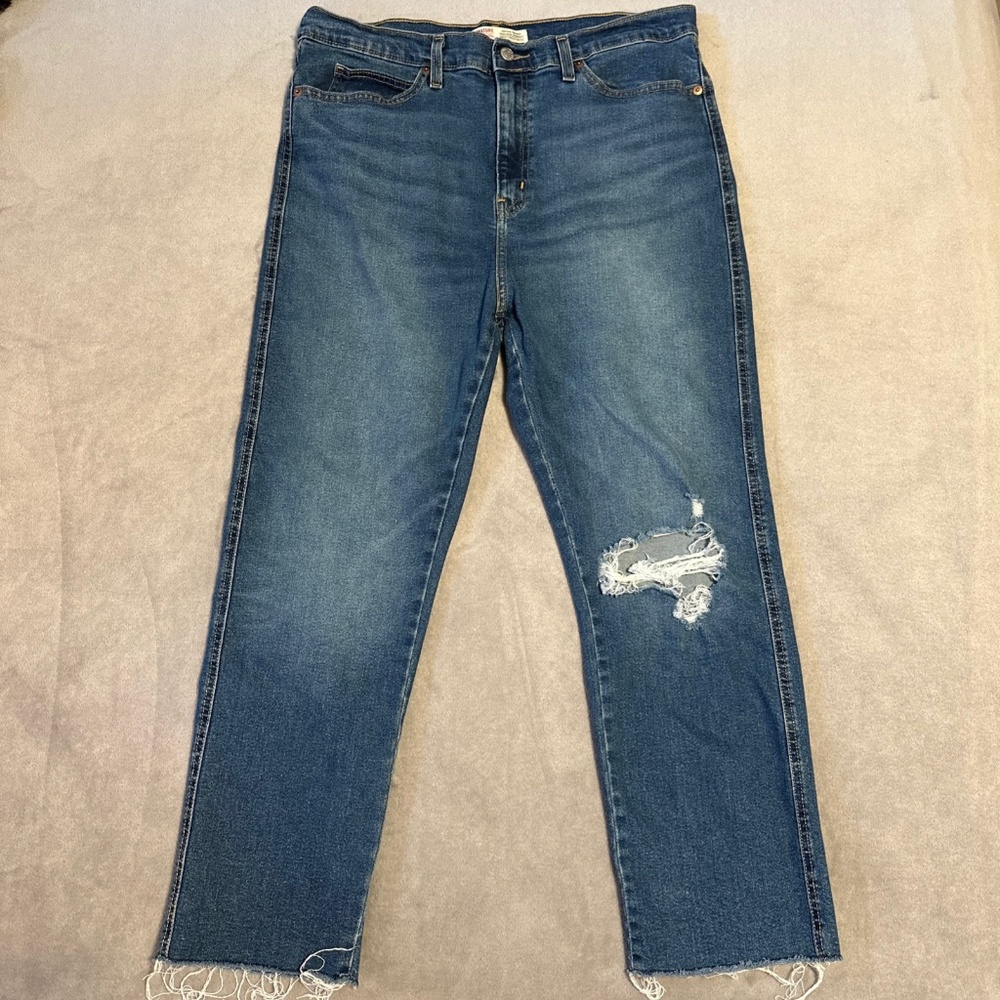 Levi's Signature Heritage Women's High Rise Straight Jeans Blue Size 16
